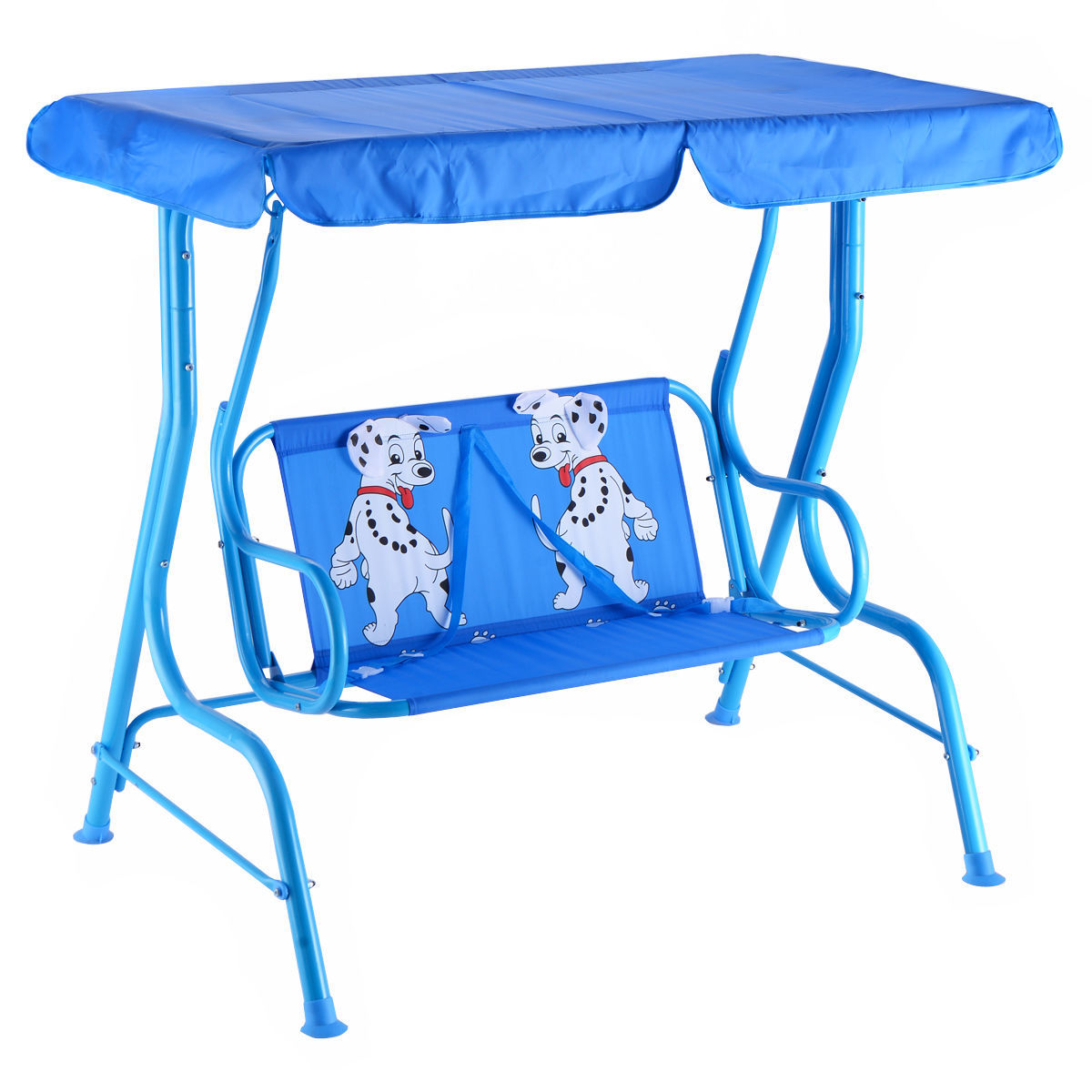 Outdoor Kids Patio Swing Bench with Canopy 2 Seats - Color: Blue LuxuryLifeWay Online Store