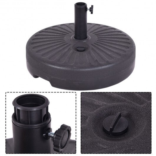 20 Inch Round 23L Water Filled Umbrella Base - Color: Black LuxuryLifeWay Online Store