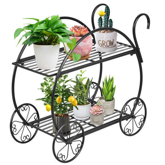 Heavy Duty Metal Flower Cart Plant Stand LuxuryLifeWay Online Store