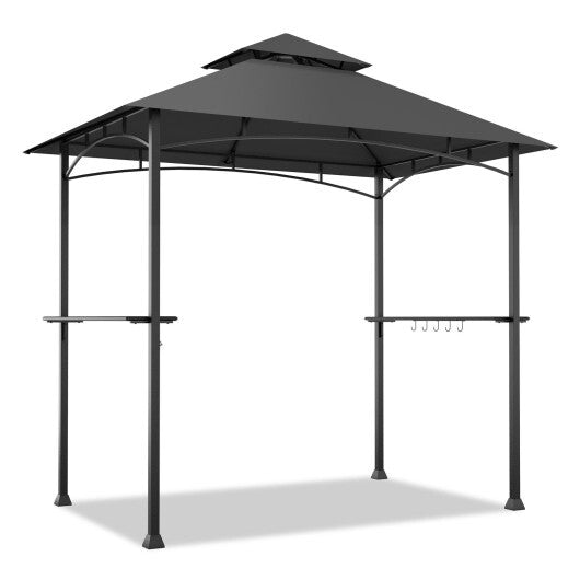 8 x 5 Feet Outdoor Barbecue Grill Gazebo Canopy Tent BBQ Shelter-Wine LuxuryLifeWay Online Store
