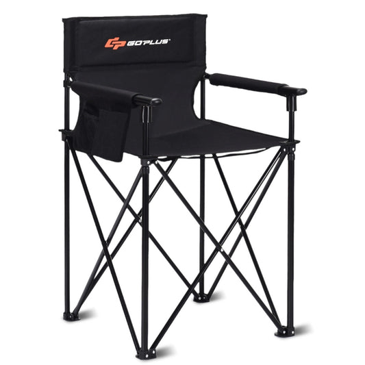 Portable 38 Inch Oversized High Camping Fishing Folding Chair  - Color: Black LuxuryLifeWay Online Store