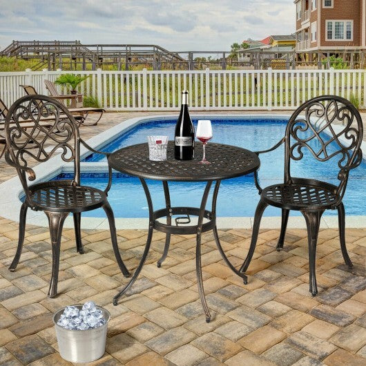 3 Pieces Outdoor Set Patio Bistro with Attached Removable Ice Bucket LuxuryLifeWay Online Store