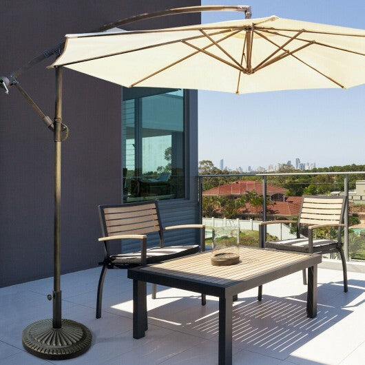 31.5 lbs Market Heavy-Duty Outdoor Stand Bronze Umbrella Base - Color: Black LuxuryLifeWay Online Store