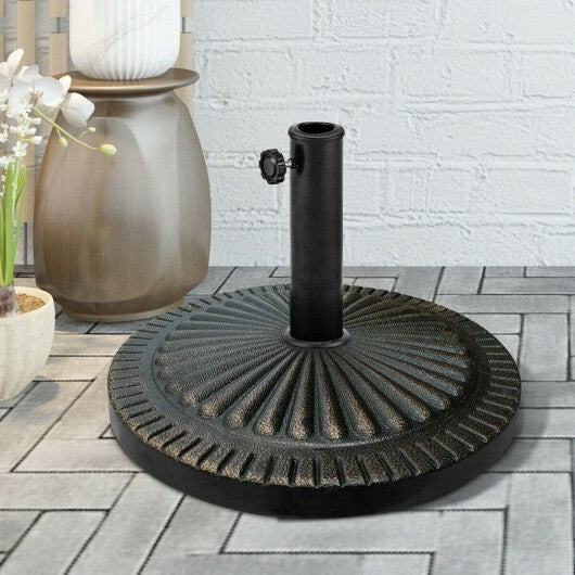 31.5 lbs Market Heavy-Duty Outdoor Stand Bronze Umbrella Base - Color: Black LuxuryLifeWay Online Store