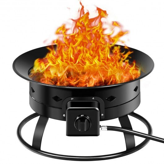 58 000BTU Firebowl Outdoor Portable Propane Gas Fire Pit with Cover and Carry Kit LuxuryLifeWay Online Store