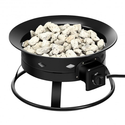 58 000BTU Firebowl Outdoor Portable Propane Gas Fire Pit with Cover and Carry Kit LuxuryLifeWay Online Store