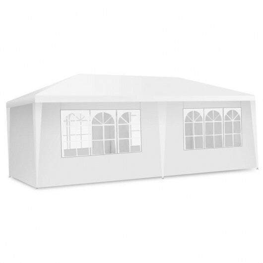 10 x 20 Feet 6 Sidewalls Canopy Tent with Carry Bag-White LuxuryLifeWay Online Store