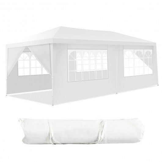 10 x 20 Feet 6 Sidewalls Canopy Tent with Carry Bag-White LuxuryLifeWay Online Store