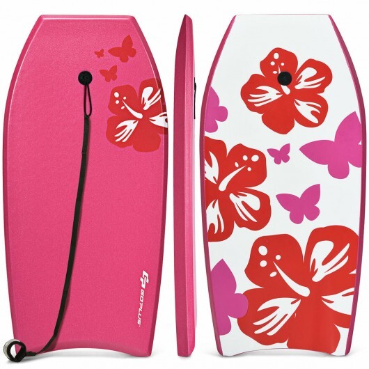 Lightweight Bodyboard Surfing with Leash EPS Core Boarding IXPE-M - Color: Pink - Size: M LuxuryLifeWay Online Store