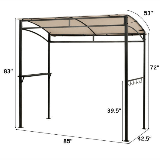7 x 4.5 Feet Grill Gazebo Outdoor Patio Garden BBQ Canopy Shelter-Brown LuxuryLifeWay Online Store