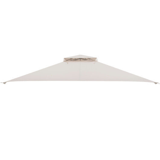 10 x 12 Feet Gazebo Replacement Top with Air Vent and Drainage Holes-Beige - Color: Beige LuxuryLifeWay Online Store