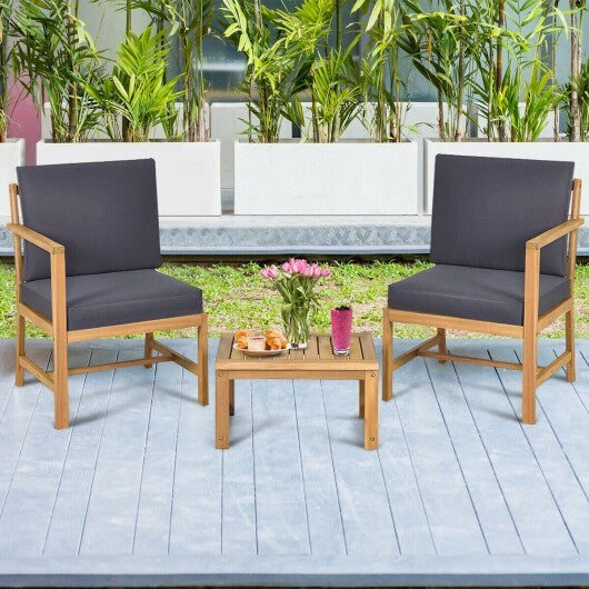 3-in-1 Acacia Wood Loveseat with Separable Coffee Table LuxuryLifeWay Online Store