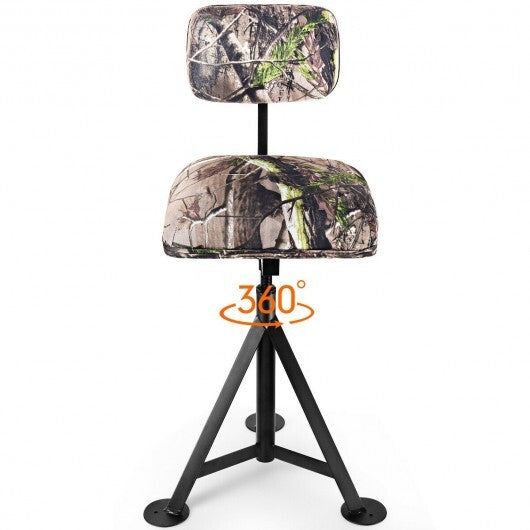 Swivel Hunting Chair Tripod Blind Stool with Detachable Backrest - Color: Multicolor LuxuryLifeWay Online Store