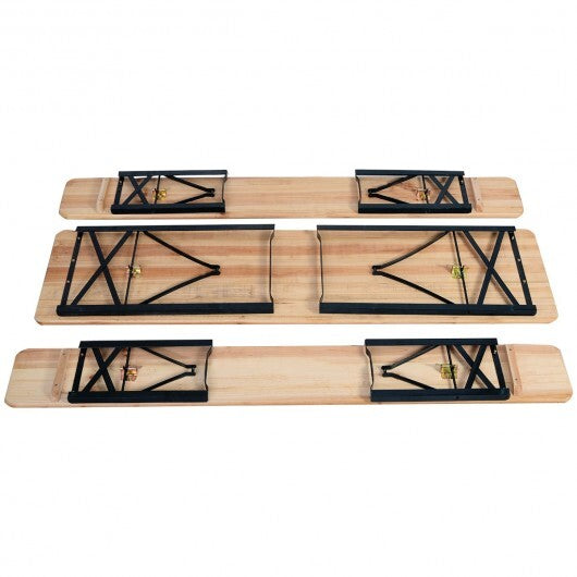 3 Pieces Folding Wooden Picnic Table Bench Set LuxuryLifeWay Online Store