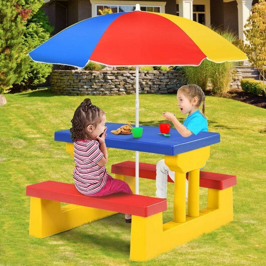 Kids Picnic Folding Table and Bench with Umbrella LuxuryLifeWay Online Store