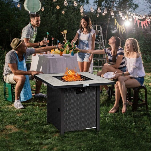 30 Inch Square Propane Gas Fire Pit Table Ceramic Tabletop LuxuryLifeWay Online Store