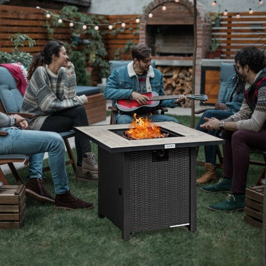 30 Inch Square Propane Gas Fire Pit Table Ceramic Tabletop LuxuryLifeWay Online Store