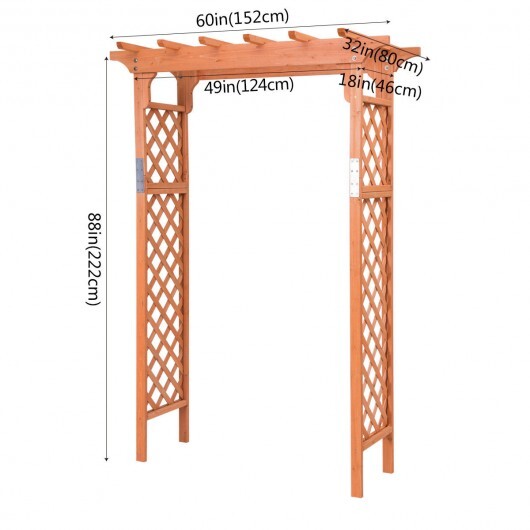 7 Feet Garden Wooden High Arbor Arch Plant Pergola LuxuryLifeWay Online Store