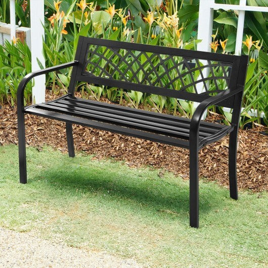 Bench Deck with Steel Frame for outdoor LuxuryLifeWay Online Store