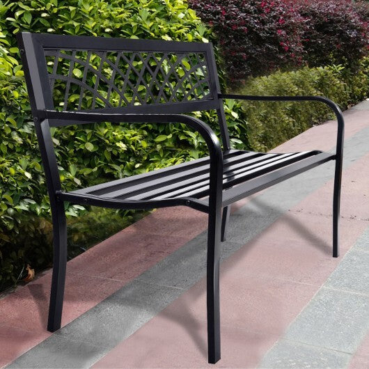 Bench Deck with Steel Frame for outdoor LuxuryLifeWay Online Store