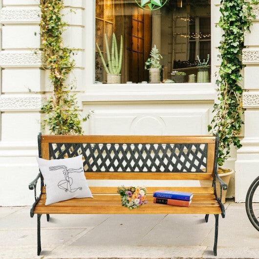 Outdoor Cast Iron Patio Bench LuxuryLifeWay Online Store