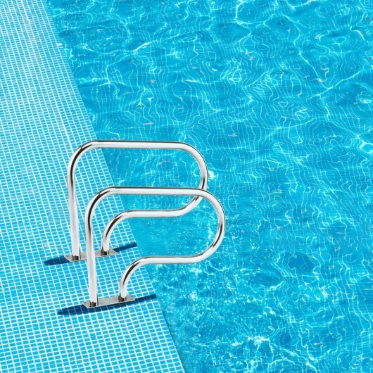 Stainless Steel Swimming Pool Hand Rail with Base Plate - Color: Silver LuxuryLifeWay Online Store