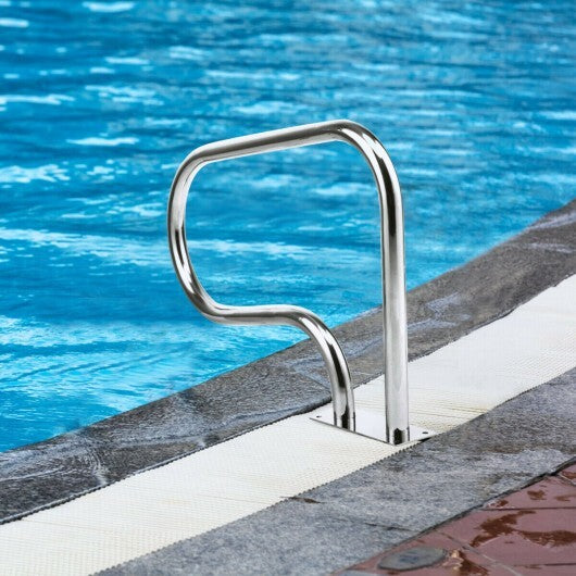 Stainless Steel Swimming Pool Hand Rail with Base Plate - Color: Silver LuxuryLifeWay Online Store
