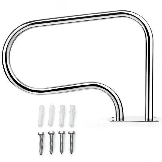 Stainless Steel Swimming Pool Hand Rail with Base Plate - Color: Silver LuxuryLifeWay Online Store