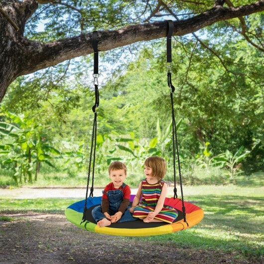 40 Inch 770 lbs Flying Saucer Tree Swing Kids Gift with 2 Tree Hanging Straps-Multicolor LuxuryLifeWay Online Store