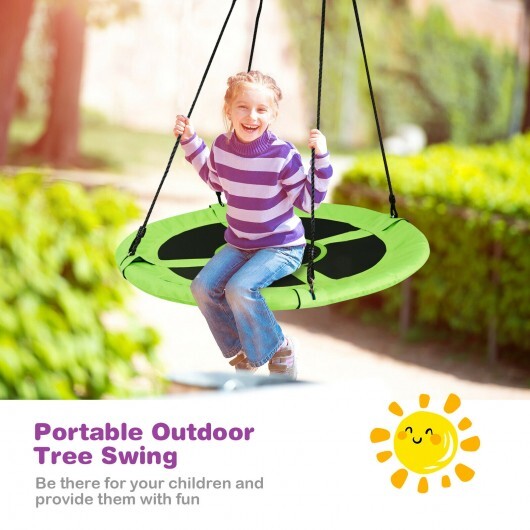 40 Inch 770 lbs Flying Saucer Tree Swing Kids Gift with 2 Tree Hanging Straps-Multicolor LuxuryLifeWay Online Store