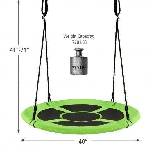 40 Inch 770 lbs Flying Saucer Tree Swing Kids Gift with 2 Tree Hanging Straps-Multicolor LuxuryLifeWay Online Store