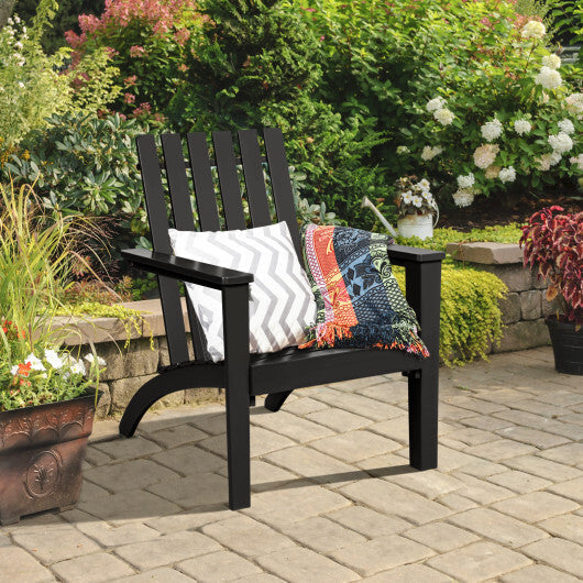 Outdoor Durable Patio Acacia Wood Adirondack Lounge Armchair-Natural
