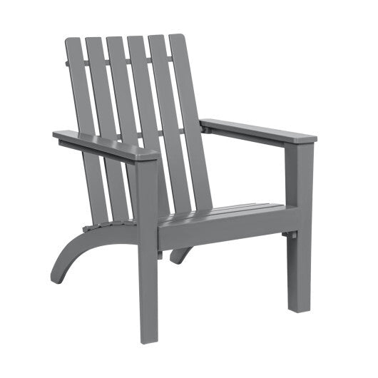 Outdoor Durable Patio Acacia Wood Adirondack Lounge Armchair-Natural