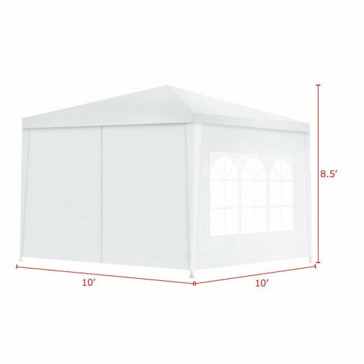 10 x 10 Feet Outdoor Side Walls Canopy Tent with 4 Removable Sidewalls LuxuryLifeWay Online Store