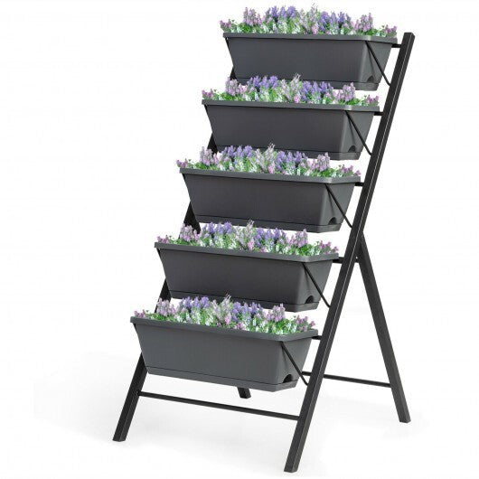 5-Tier Raised Garden Bed with Water Drainage for Flowers Vegetables LuxuryLifeWay Online Store