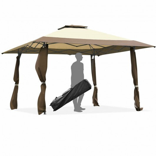 13 Feet x 13 Feet Pop Up Canopy Tent Instant Outdoor Folding Canopy Shelter-Blue LuxuryLifeWay Online Store