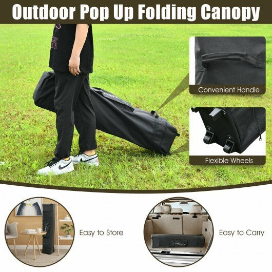 13 Feet x 13 Feet Pop Up Canopy Tent Instant Outdoor Folding Canopy Shelter-Blue LuxuryLifeWay Online Store