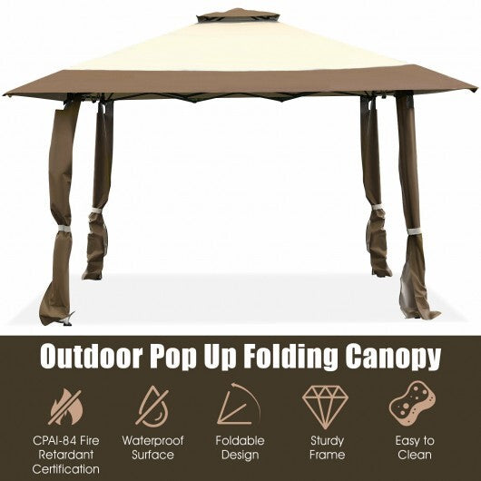 13 Feet x 13 Feet Pop Up Canopy Tent Instant Outdoor Folding Canopy Shelter-Blue LuxuryLifeWay Online Store