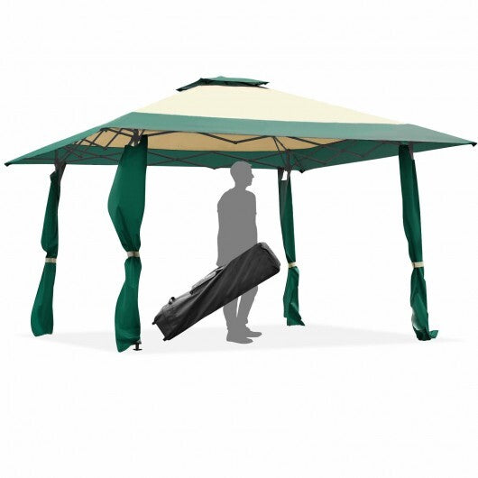 13 Feet x 13 Feet Pop Up Canopy Tent Instant Outdoor Folding Canopy Shelter-Blue LuxuryLifeWay Online Store