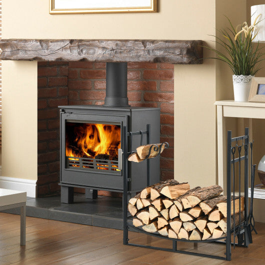 30 Inch Firewood Rack with 4 Tool Set Kindling Holders for Indoor and Outdoor LuxuryLifeWay Online Store