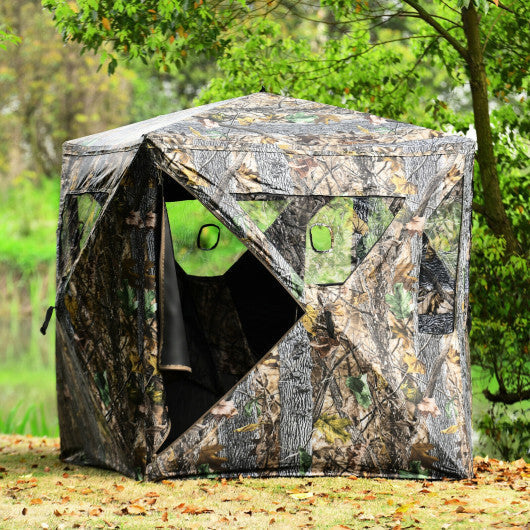 3 Person Portable Pop-Up Ground Tent with Gun Ports and Carrying Bag LuxuryLifeWay Online Store