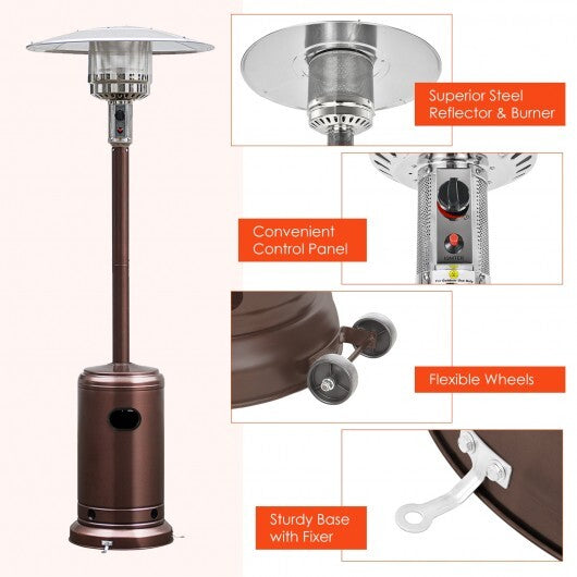 Garden Propane Standing LP Gas Steel Accessories Heater-Silver LuxuryLifeWay Online Store