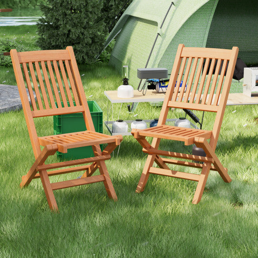 Indonesia Teak Wood Patio Folding Dining Chair with Slatted Seat LuxuryLifeWay Online Store