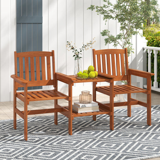 2-Seater Outdoor Patio Furniture Set with 1.57 Inch Umbrella Hole LuxuryLifeWay Online Store