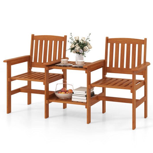 2-Seater Outdoor Patio Furniture Set with 1.57 Inch Umbrella Hole LuxuryLifeWay Online Store