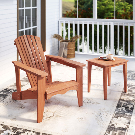 Solid Wood Adirondack Chair with High  Backrest and Wide Armrests LuxuryLifeWay Online Store