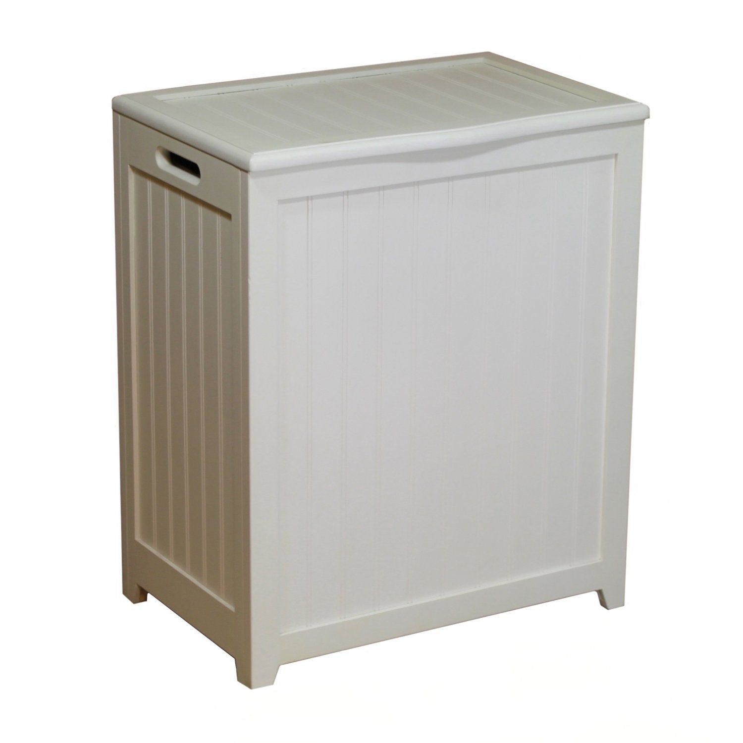 White Solid Wood Rectangular Laundry Hamper LuxuryLifeWay Online Store
