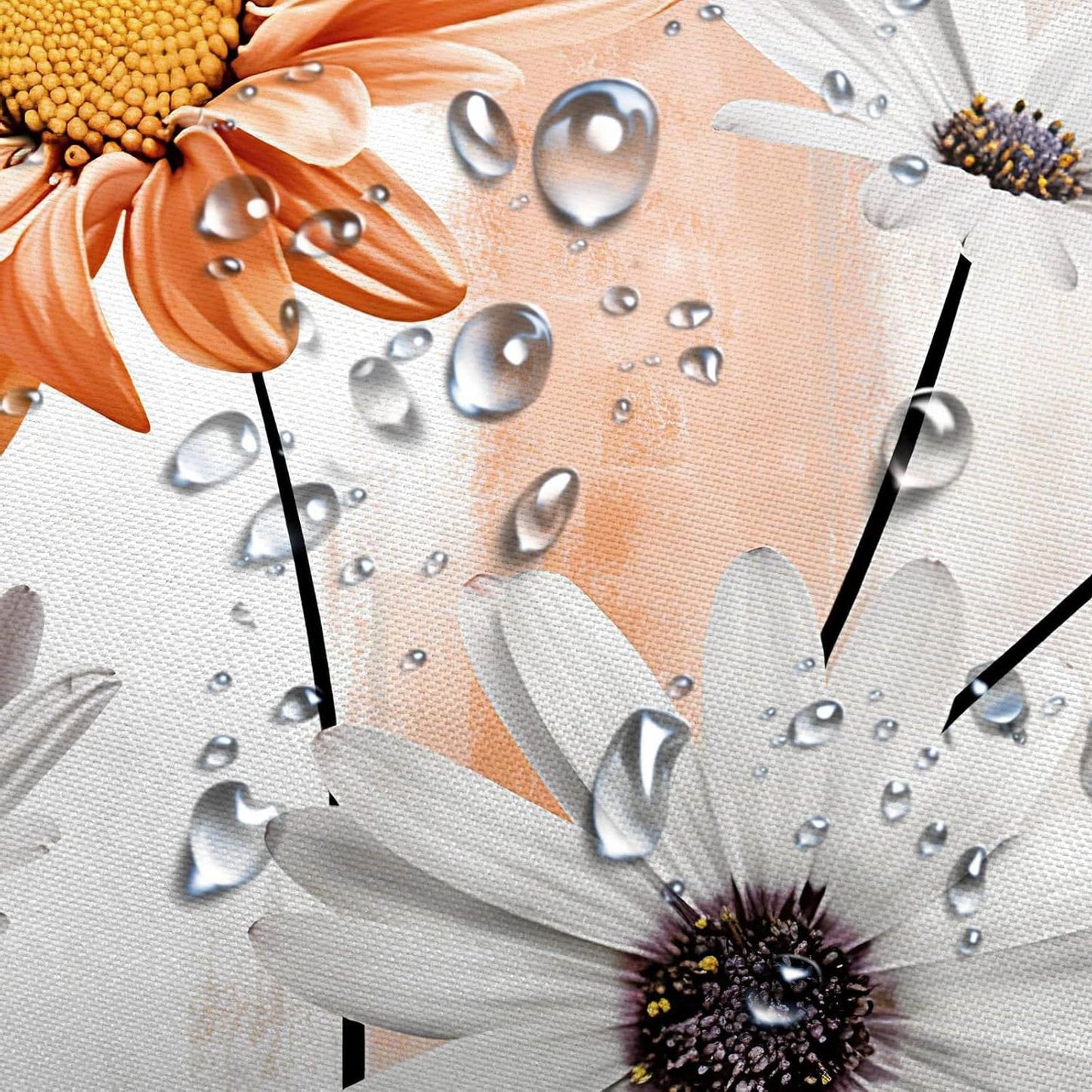 72"W x 78"H Orange Vibrant Floral Butterfly Polyester Shower Curtain LuxuryLifeWay Online Store