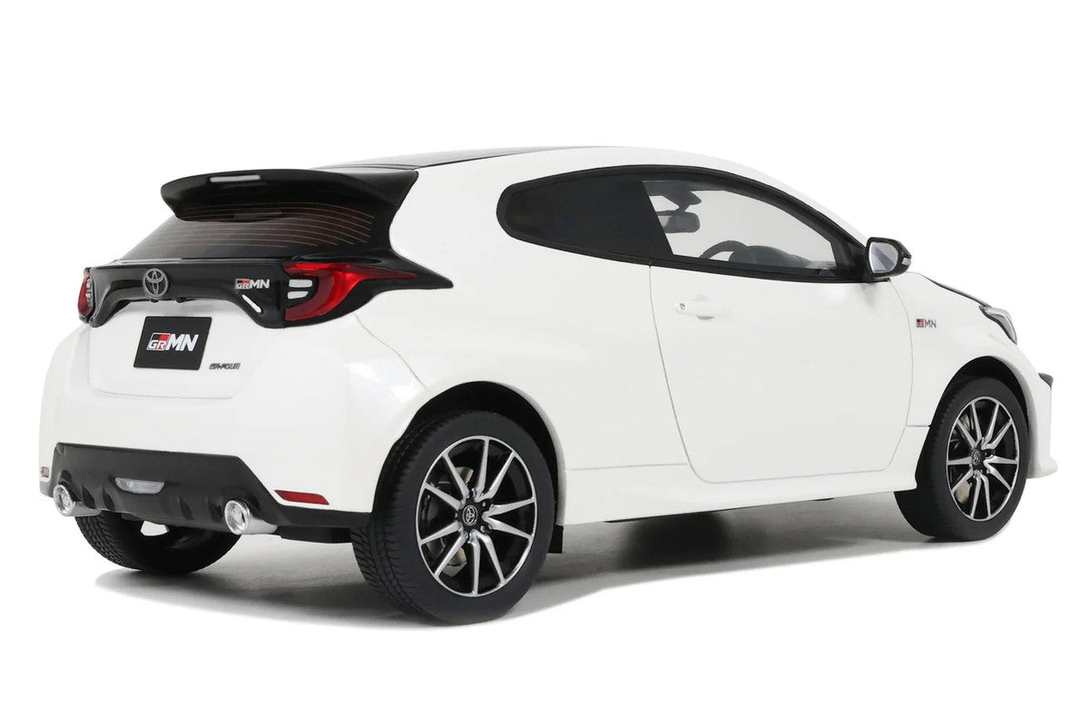 2022 Toyota GRMN Yaris RHD (Right Hand Drive) Platinum White Pearl with Black Hood and Top Limited Edition to 999 pieces Worldwide 1/18 Model Car by Otto Mobile LuxuryLifeWay Online Store