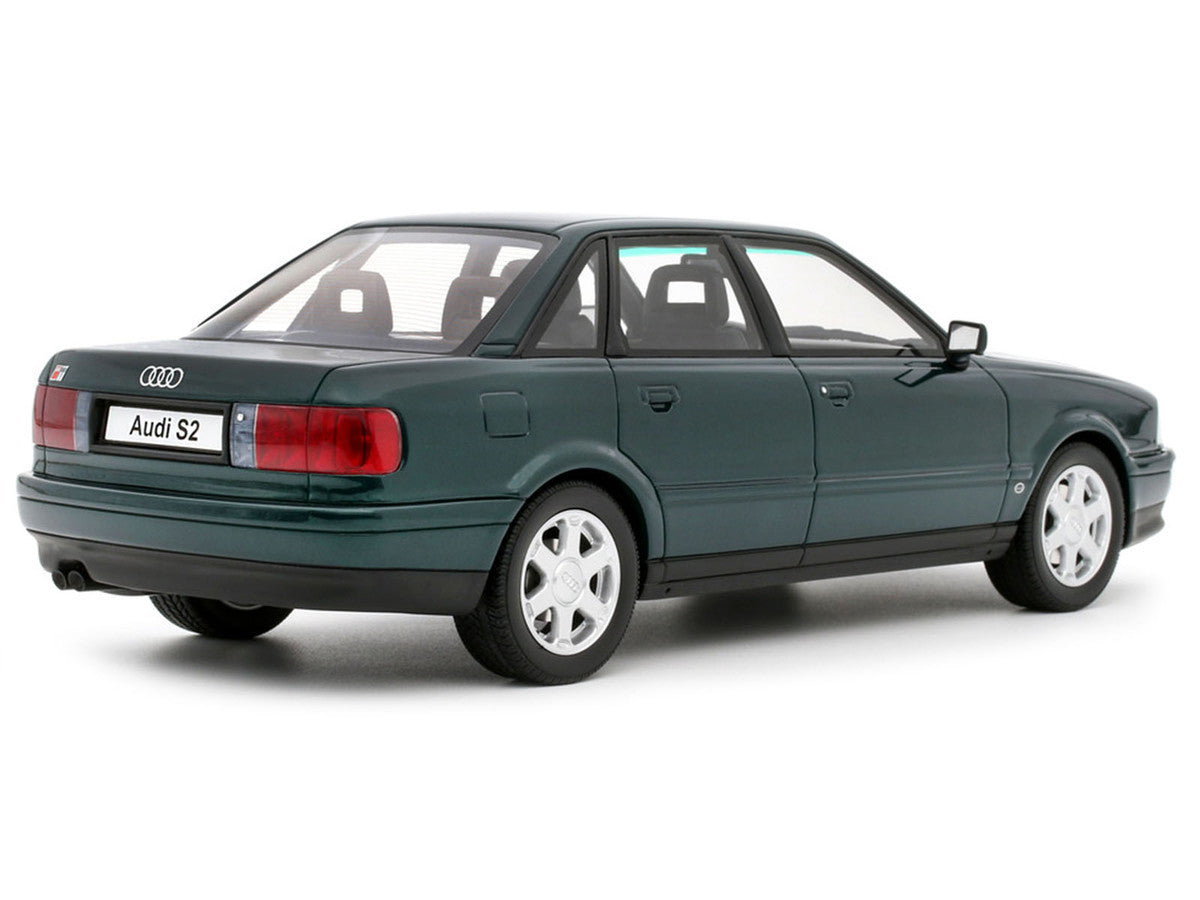 1993 Audi S2 Sedan Emerald Green Metallic Limited Edition to 2000 pieces Worldwide 1/18 Model Car by Otto Mobile LuxuryLifeWay Online Store